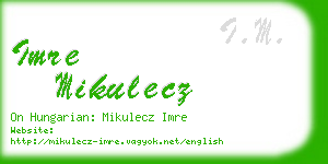 imre mikulecz business card